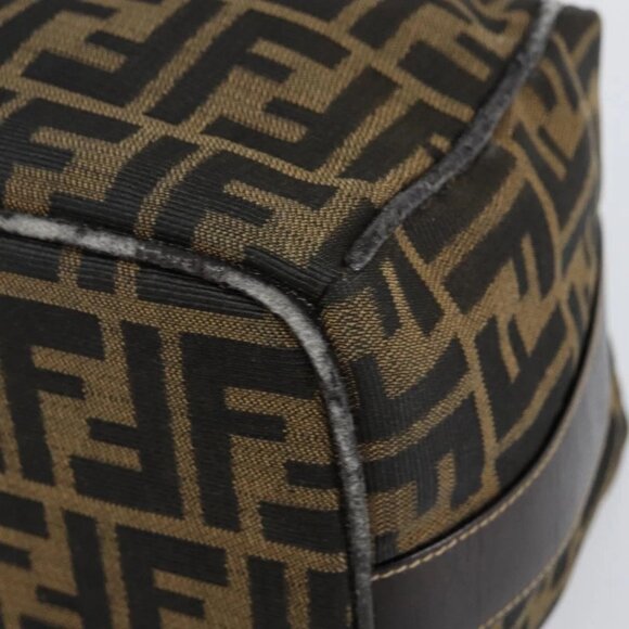 FENDI Zucca Canvas Hand Bag Black Brown Auth 141927 - Picture 5 of 16